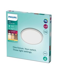 Plafonnier rond SUPERSLIM 15W, dimmable, blanc, 2700K 1300Lm, IP44 2