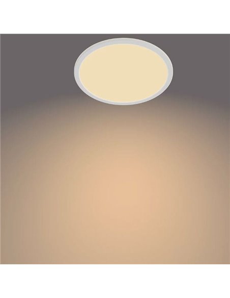 Plafonnier rond SUPERSLIM 15W, dimmable, blanc, 2700K 1300Lm, IP44