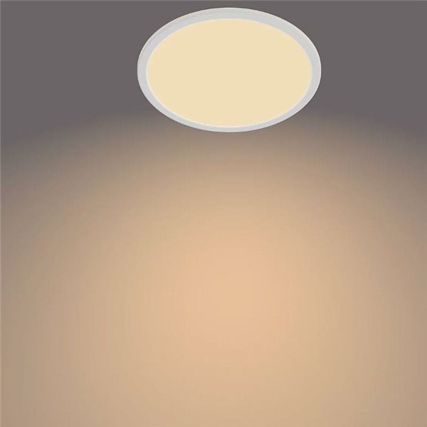 Plafón redondo SUPERSLIM 15W, regulable, blanco, 2700K  1300Lm, IP44