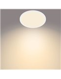 Plafon redondo SUPERSLIM 15W, regulável, branco, 2700K 1300Lm, IP44