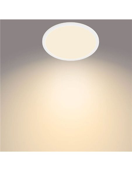 Plafonnier rond SUPERSLIM 15W, dimmable, blanc, 2700K 1300Lm, IP44