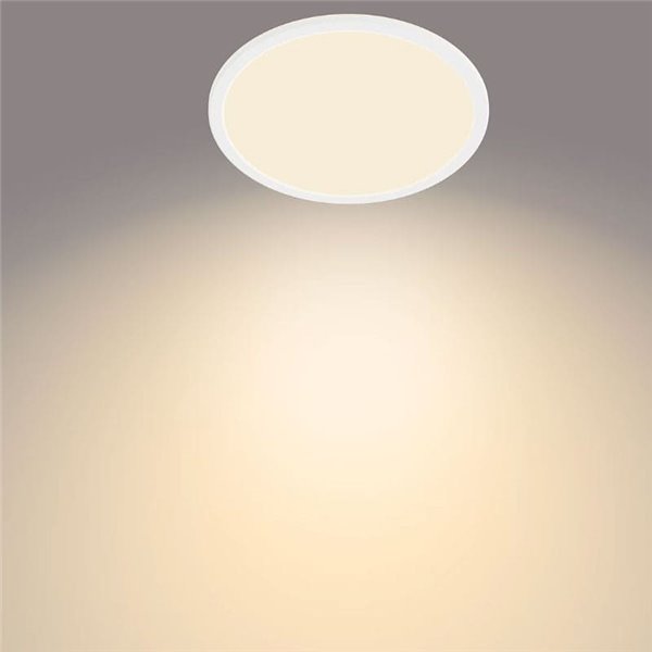 Plafón redondo SUPERSLIM 15W, regulable, blanco, 2700K  1300Lm, IP44