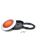 Piloto LED trasero cromado empotrable W131 Y 12V 24V Posición, Freno e Intermiente R10, R1Y, S1Y 2aY Was