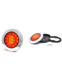 Piloto LED trasero cromado empotrable W131 Y 12V 24V Posición, Freno e Intermiente R10, R1Y, S1Y 2aY Was