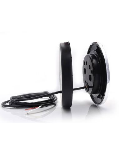 Lateral Piloto LED trasero redondo cromado empotrable W147 12V 24V Niebla y Marcha Atras R10 F, AR