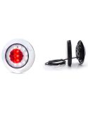 Piloto LED trasero redondo cromado empotrable W147 12V 24V Niebla y Marcha Atras R10 F, AR