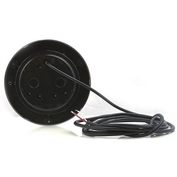 Piloto LED traseiro redondo cromado embutido W147 12V 24V Neblina e Ré R10 F, AR