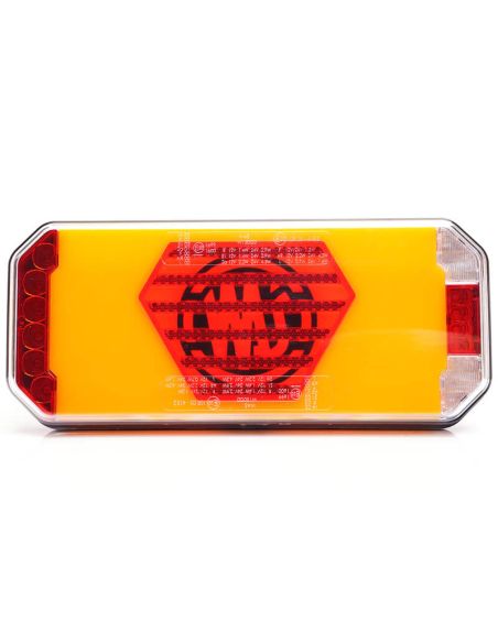 Feu arrière LED Néon W279 DD Eco 7 Fonctions avec éclairage latéral de plaque 12V 24V S1, F1, AR, R1, 2aD, L, IA Was