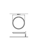 Plafón de Techo SUPERSLIM 15W, negro 2700K 1300Lm, regulable, estanco al agua