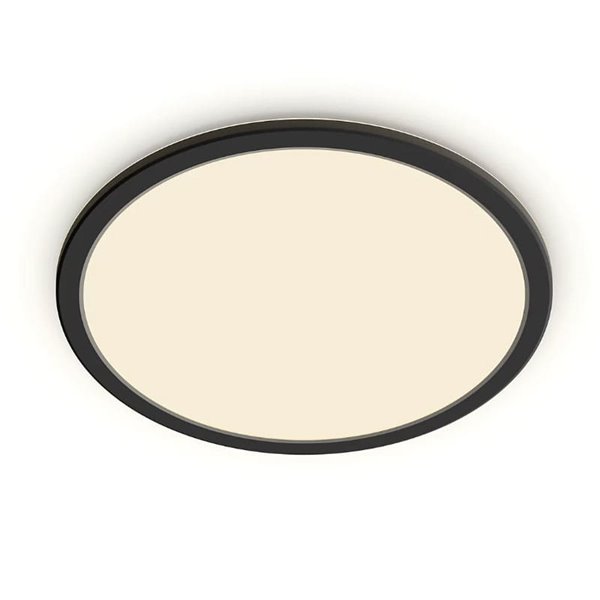 Plafón de Techo SUPERSLIM 15W, negro 2700K 1300Lm, regulable, estanco al agua