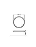 Plafón de Techo SUPERSLIM 15W, blanco 4000K 1500Lm, regulable, estanco al agua, SceneSwitch