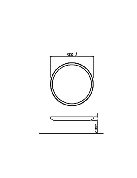 Plafón de Techo SUPERSLIM 15W, blanco 4000K, regulable, estanco al agua, SceneSwitch