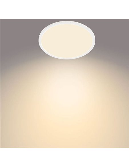 Plafón de Techo SUPERSLIM 18W, blanco 2700K 1500Lm, regulable estanco al agua