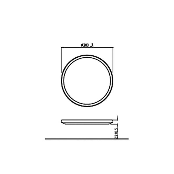 Plafón de Techo SUPERSLIM 18W, blanco 2700K 1500Lm, regulable estanco al agua