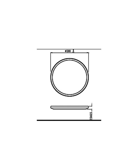 Plafón de Techo SUPERSLIM 18W, negro 2700K 1500Lm, regulable estanco al agua