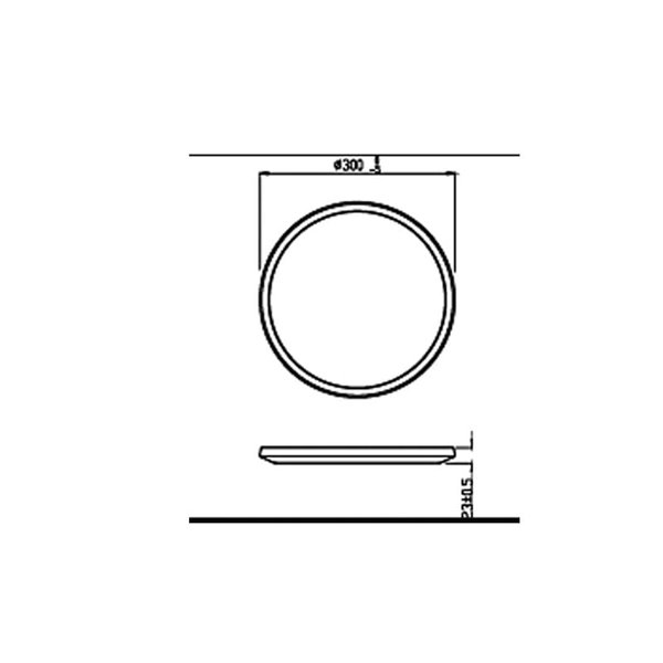 Plafón de Techo SUPERSLIM 18W, negro 2700K 1500Lm, regulable estanco al agua