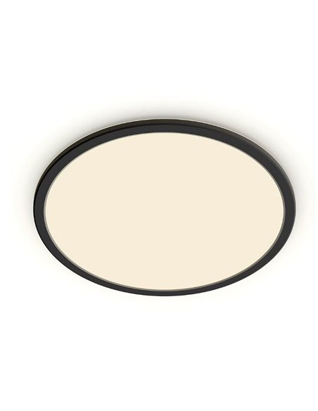 Plafón de Techo SUPERSLIM 18W, negro 2700K 1500Lm, regulable estanco al agua