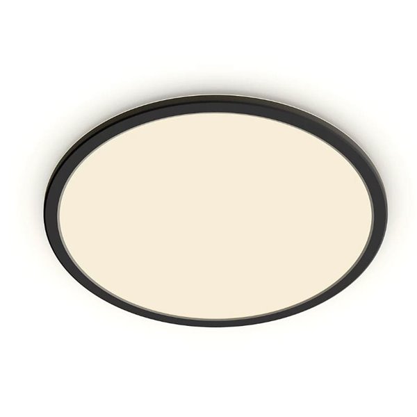 Plafón de Techo SUPERSLIM 18W, negro 2700K 1500Lm, regulable estanco al agua