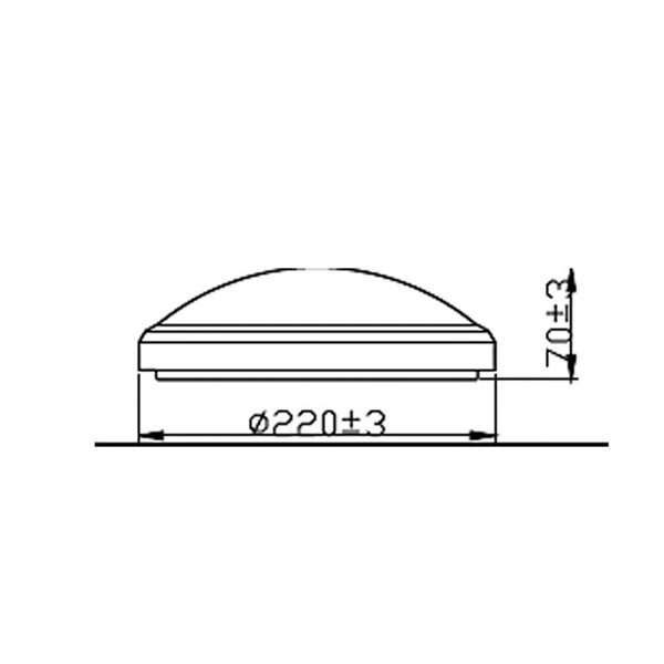 Plafón de Techo BALANCE 6W, níquel, 2700K, 600Lm, IP44 estanco al agua Ø22cm