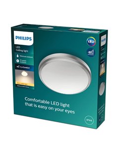 Plafón de Techo BALANCE 6W, níquel, 2700K, 600Lm, IP44 estanco al agua Ø22cm 2