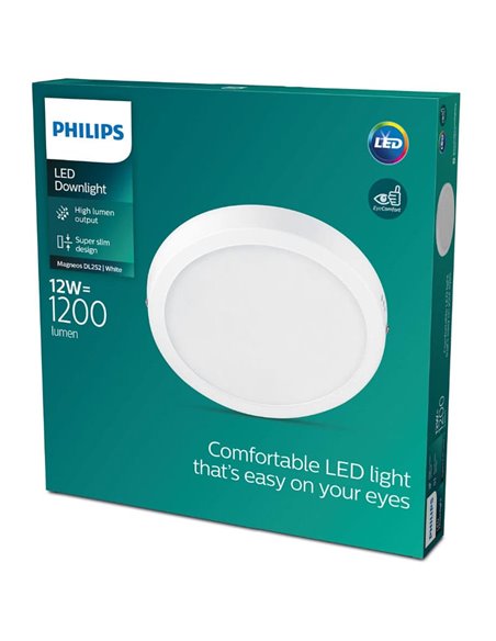 Plafón de techo Ø21cm MAGNEOS, 12W 1200Lm/1350Lm, blanco en 2700K/4000K