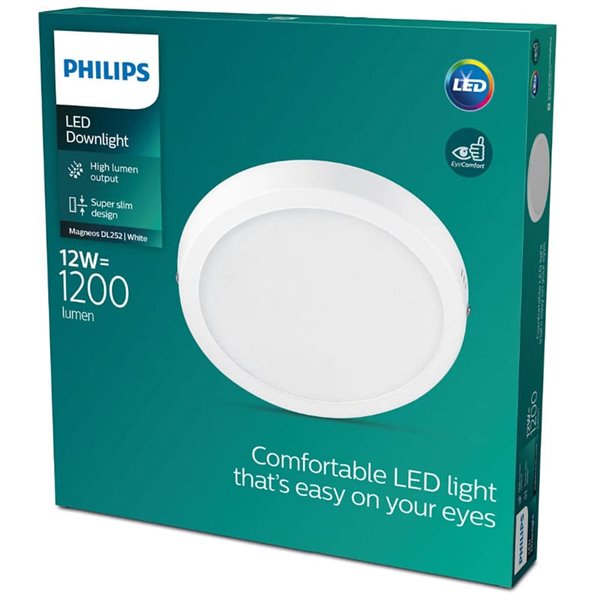Plafón de techo Ø21cm MAGNEOS, 12W 1200Lm/1350Lm, blanco en 2700K/4000K