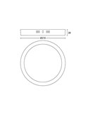 Plafón de techo Ø21cm MAGNEOS, 12W 1200Lm/1350Lm, blanco en 2700K/4000K