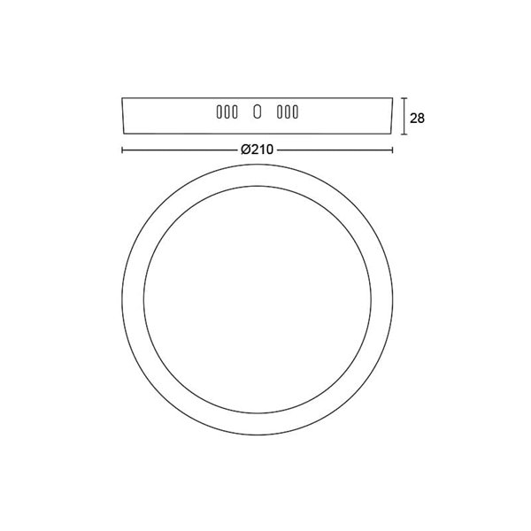 Plafón de techo Ø21cm MAGNEOS, 12W 1200Lm/1350Lm, blanco en 2700K/4000K