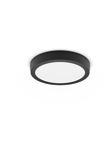 Plafón de techo Ø 21cm MAGNEOS, 12W 1150Lm, negro 2700K