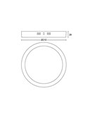 Plafón de techo Ø 21cm MAGNEOS, 12W 1150Lm, negro 2700K