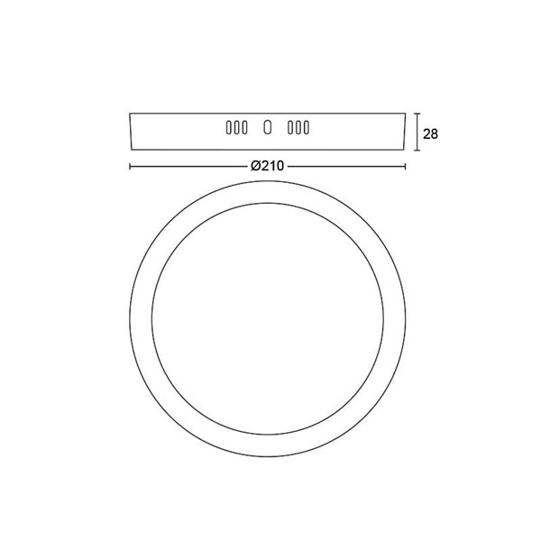 Plafón de techo Ø 21cm MAGNEOS, 12W 1150Lm, negro 2700K