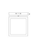 Plafón cuadrado de Techo MAGNEOS, 12W 1350Lm/1200Lm, 21cm, blanco, 2700K/4000K