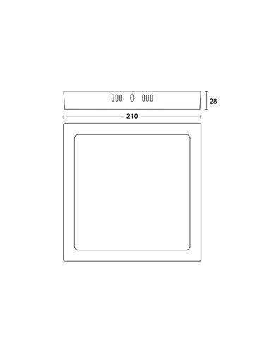 Plafón cuadrado de Techo MAGNEOS, 12W 1350Lm/1200Lm, 21cm, blanco, 2700K/4000K