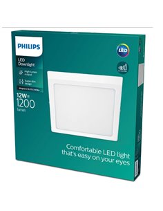 Plafón cuadrado de Techo MAGNEOS, 12W 1350Lm/1200Lm, 21cm, blanco, 2700K/4000K 2