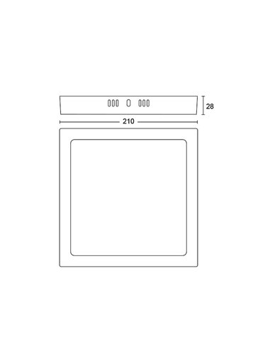 Lámparas de techo Plafón Magneos 12 W cuadrado 2700 k Blanco