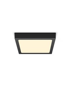 Plafón de techo cuadrado 21cm MAGNEOS, 12W 1150Lm, negro 2700K