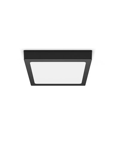 Plafón de techo cuadrado 21cm MAGNEOS, 12W 1150Lm, negro 2700K