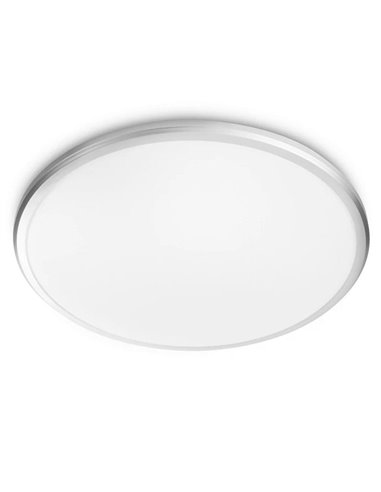 Luminária de teto/SPRAY 17W, Ø34,7cm, prata, 2700K, à prova d'água IP44