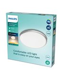 Lámparas de techo/Plafón SPRAY 12W, Ø28,7cm, plata, 2700K, IP44 estanco al agua