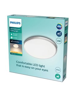 Lámparas de techo/Plafón SPRAY 12W, Ø28,7cm, plata, 2700K, IP44 estanco al agua 2