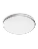 Lámparas de techo/Plafón SPRAY 12W, Ø28,7cm, plata, 2700K, IP44 estanco al agua