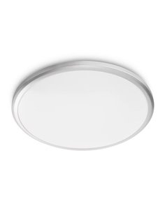 Lámparas de techo/Plafón SPRAY 12W, Ø28,7cm, plata, 2700K, IP44 estanco al agua