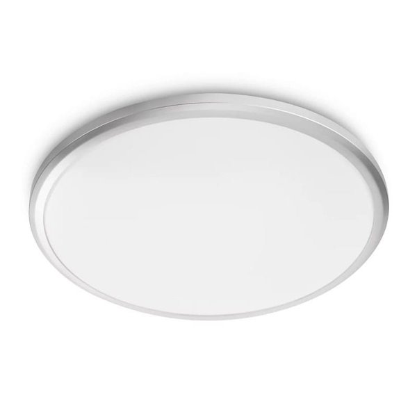 Lámparas de techo/Plafón SPRAY 12W, Ø28,7cm, plata, 2700K, IP44 estanco al agua