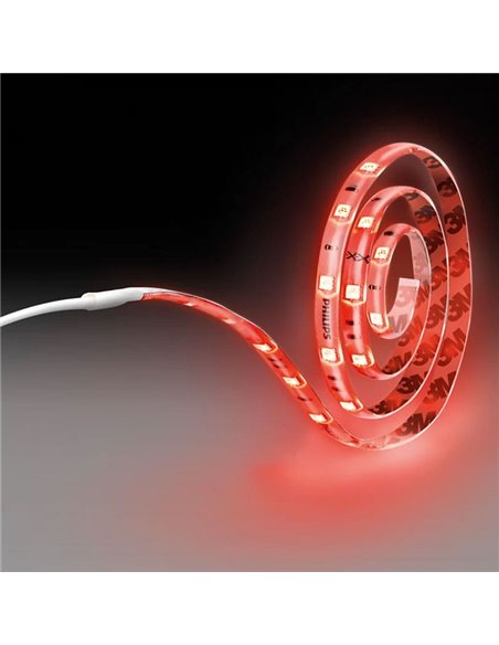 Faixa de luz LED colorida RGB regulável, 2 m transparente