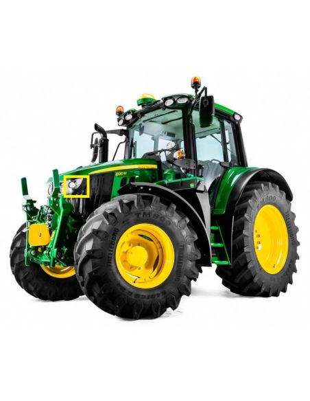 Lampe de travail LED John Deere 21 W avec connecteur HB3 pour tracteurs John Deere séries 6M, 6MC, 6R et 6RC 2000 Lm 58º