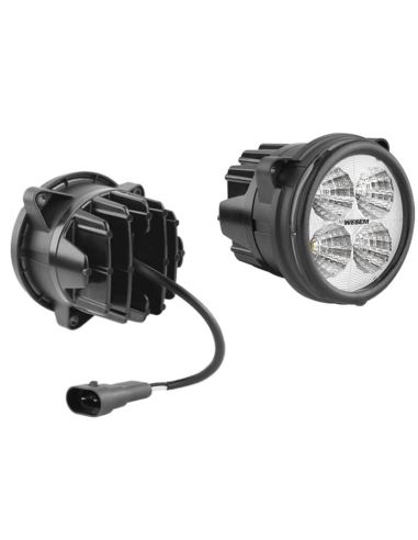 Faro de Trabajo LED 21W con Conector HB3 para Tractores John Deere Serie 6M, 6MC, 6R y 6RC 2000Lm 58º Wesem CRC6H.58423