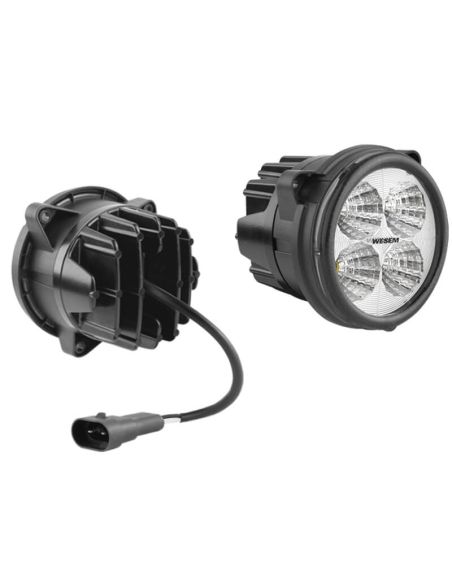 Faro de Trabajo LED 21W con Conector HB3 para Tractores John Deere Serie 6M, 6MC, 6R y 6RC 2000Lm 58º Wesem CRC6H.58423
