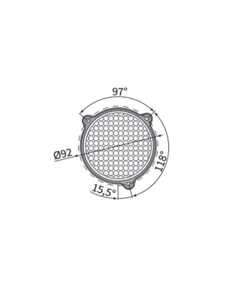 Medições Farol de Trabalho LED 21W com Conector Delphi para Tratores e Carregadeiras New Holland Série 200 2000Lm 58º Wesem