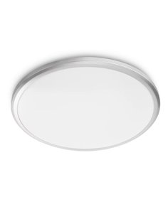 Plafón de techo redondo TWIRLY 12W, gris, 2700K 1200Lm