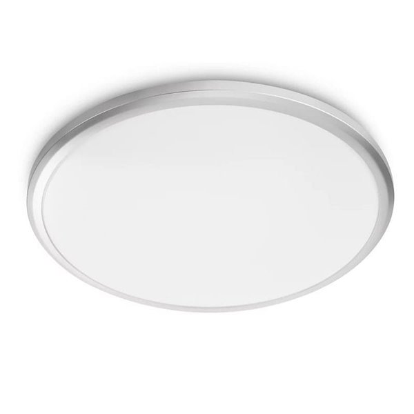 Plafón de techo redondo TWIRLY 12W, gris, 2700K 1200Lm